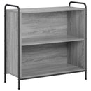 vidaXL Könyvespolc 80 x 33 x 80 cm Szerelt Fa Szürke Sonoma