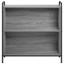 vidaXL Könyvespolc 80 x 33 x 80 cm Szerelt Fa Szürke Sonoma