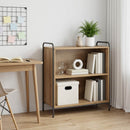 vidaXL Könyvespolc 80 x 33 x 80 cm Szerelt Fa Kézműves Tölgy