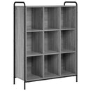 vidaXL Könyvespolc 57 x 33 x 111 cm Szerelt Fa Szürke Sonoma