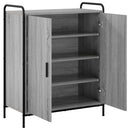 vidaXL Cipőszekrény 76 x 36,5 x 93 cm Szerelt Fa Szürke Sonoma