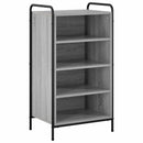 vidaXL Cipőszekrény 51 x 36,5 x 93 cm Szerelt Fa Szürke Sonoma