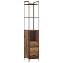 vidaXL Fürdőszoba Székény Antik Fa 40 x 36 x 200,5 cm Szerelt Fa