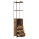 vidaXL Fürdőszoba Székény Antik Fa 40 x 36 x 200,5 cm Szerelt Fa