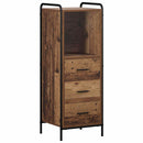 vidaXL Fürdőszoba Székény Antik Fa 40 x 36 x 109,5 cm Szerelt Fa