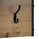 vidaXL Kabáthorog Kézműves Tölgy 60 x 30 x 25 cm Szerelt Fa