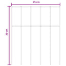 vidaXL Kertkerítés panel 24 pcs Horganyzott Acél Ezüst