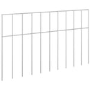 vidaXL Kertkerítés panel 24 pcs Horganyzott Acél Ezüst