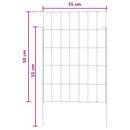 vidaXL Kerti kerítés karókkal 24 pcs 35 x 50 cm Mesh Horganyzott Acél