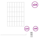vidaXL Kerti kerítés karókkal 24 pcs 35 x 50 cm Mesh Horganyzott Acél
