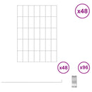 vidaXL Kerti kerítés karókkal 48 pcs 35 x 50 cm Mesh Horganyzott Acél