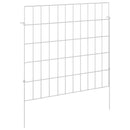 vidaXL Kerti kerítés karókkal 12 pcs 55 x 50 cm Mesh Horganyzott Acél