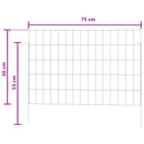 vidaXL Kerti kerítés karókkal 24 pcs 75 x 50 cm Mesh Horganyzott Acél