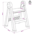vidaXL Létra Fekete és piros 46 x 30 x 63 cm PP és elasztomerek