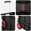 vidaXL Kocsi Fekete és piros 35 x 39 x 92 cm PP és elasztomerek