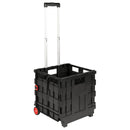 vidaXL Kocsi Fekete és piros 35 x 39 x 92 cm PP és elasztomerek