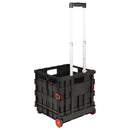 vidaXL Kocsi Fekete és piros 35 x 39 x 92 cm PP és elasztomerek