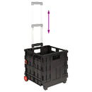 vidaXL Kocsi Fekete és piros 35 x 39 x 92 cm PP és elasztomerek