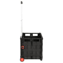vidaXL Kocsi Fekete és piros 35 x 39 x 92 cm PP és elasztomerek