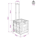 vidaXL Kocsi Fekete és piros 35 x 39 x 92 cm PP és elasztomerek
