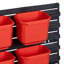 vidaXL Tároló Rács Fekete és piros 77,5 x 2 x 39 cm PP