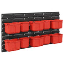 vidaXL Tároló Rács Fekete és piros 77,5 x 2 x 39 cm PP
