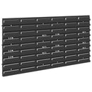 vidaXL Tároló Rács Fekete és piros 77,5 x 2 x 39 cm PP