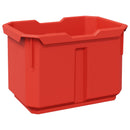 vidaXL Tároló Rács Fekete és piros 77,5 x 2 x 39 cm PP