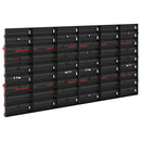 vidaXL Tároló Rács Fekete és piros 77,5 x 2 x 39 cm PP