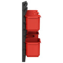 vidaXL Tároló Rács Fekete és piros 77,5 x 2 x 39 cm PP