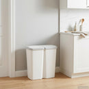 vidaXL Szemetes Fehér 48,5 x 28 x 51 cm PP