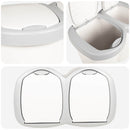 vidaXL Szemetes Fehér 49,5 x 30 x 46,5 cm PP