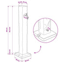 vidaXL Kertitanker Antracitszürke 26 x 26 x 98 cm PE