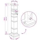 vidaXL Kertitanker Antracitszürke 26 x 26 x 101 cm PE