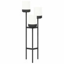 vidaXL Virág állvány Fehér 42 x 39,5 x 125 cm PP és acél