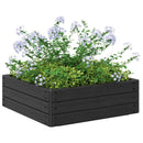 vidaXL Emelt Ágy Fekete 75,5 x 75,5 x 25 cm PP