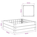 vidaXL Emelt Ágy Fekete 75,5 x 75,5 x 25 cm PP