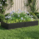 vidaXL Emelt Ágy Fekete 151 x 75,5 x 25 cm PP