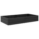 vidaXL Emelt Ágy Fekete 151 x 75,5 x 25 cm PP