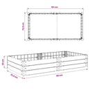 vidaXL Emelt Ágy Fekete 151 x 75,5 x 25 cm PP