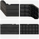 vidaXL Emelt Ágy Fekete 148 x 129 x 25 cm PP