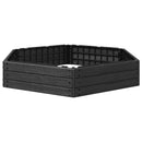 vidaXL Emelt Ágy Fekete 148 x 129 x 25 cm PP