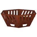 vidaXL Tűzrakó Rozsdás 60 x 60 x 23 cm Időjárásálló Acél