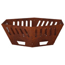 vidaXL Tűzrakó Rozsdás 80 x 80 x 28 cm Időjárásálló Acél