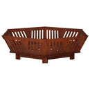 vidaXL Tűzrakó Rozsdás 80 x 80 x 23 cm Időjárásálló Acél