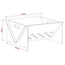 vidaXL Tűzrakó Fekete 40 x 40 x 20 cm Acél