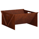 vidaXL Tűzrakó Rozsdás 40 x 40 x 20 cm Időjárásálló Acél
