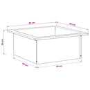 vidaXL Tűzrakó Gyűrű Rozsdás 90 x 90 x 25 cm Időjárásálló Acél