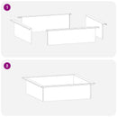 vidaXL Tűzrakó Gyűrű Fekete 90 x 90 x 25 cm Acél