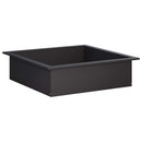 vidaXL Tűzrakó Gyűrű Fekete 90 x 90 x 25 cm Acél
